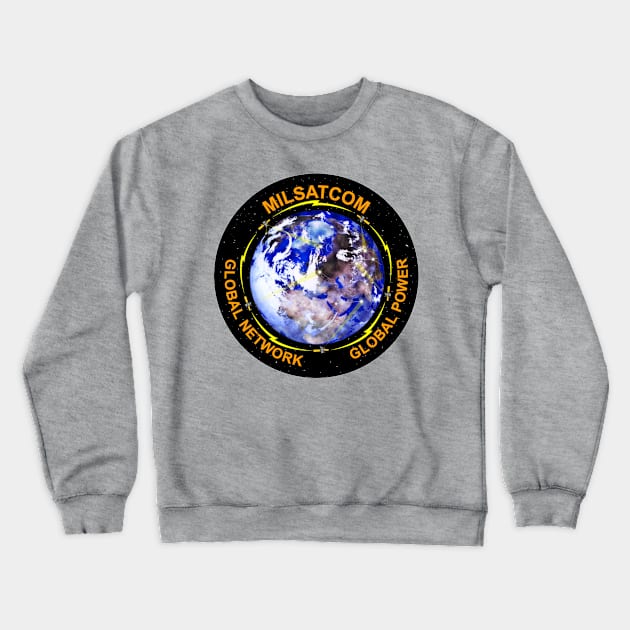 MILSATCOM Logo Crewneck Sweatshirt by Spacestuffplus